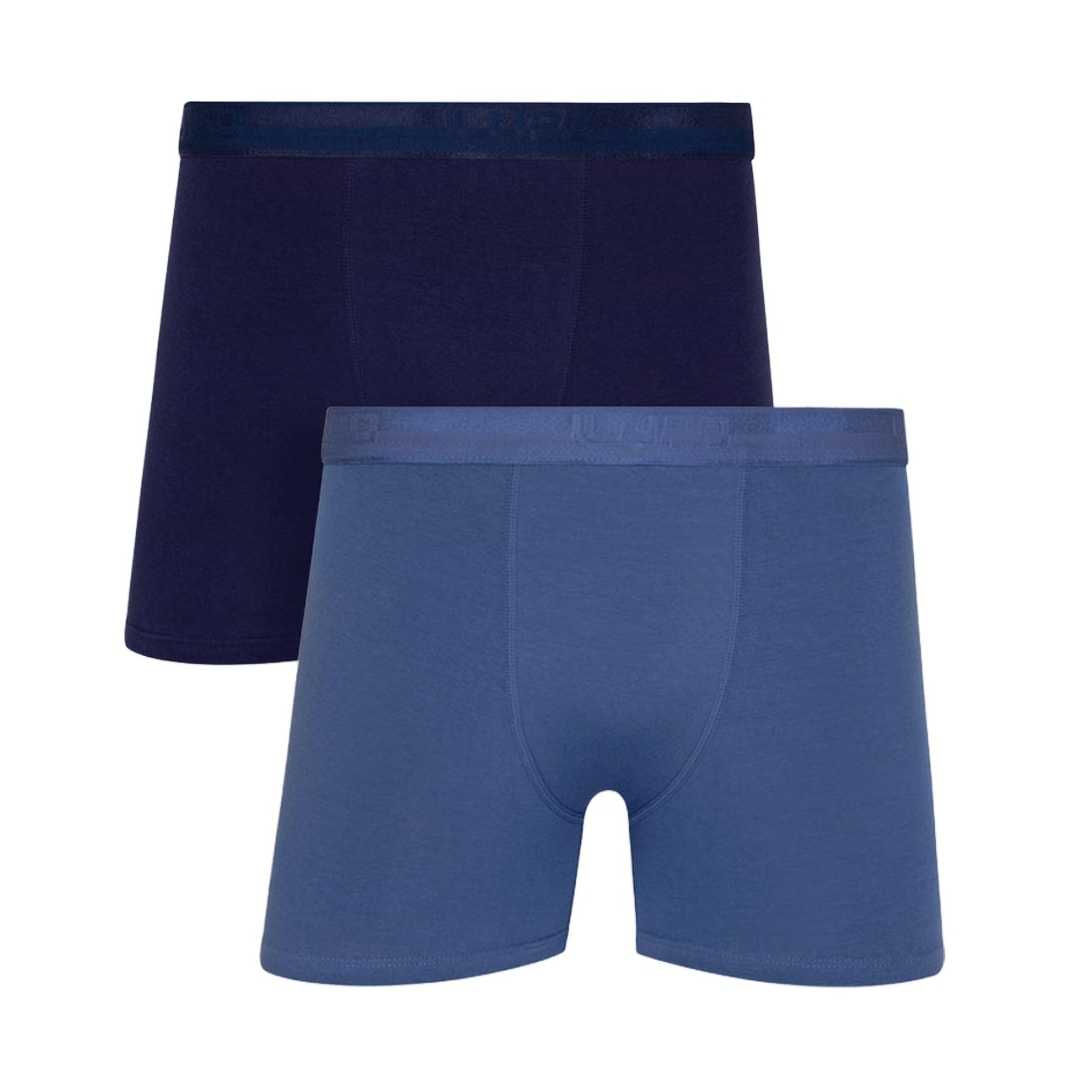 Kit Lupo 2 Cuecas Boxer 00784 Marinho/Azul