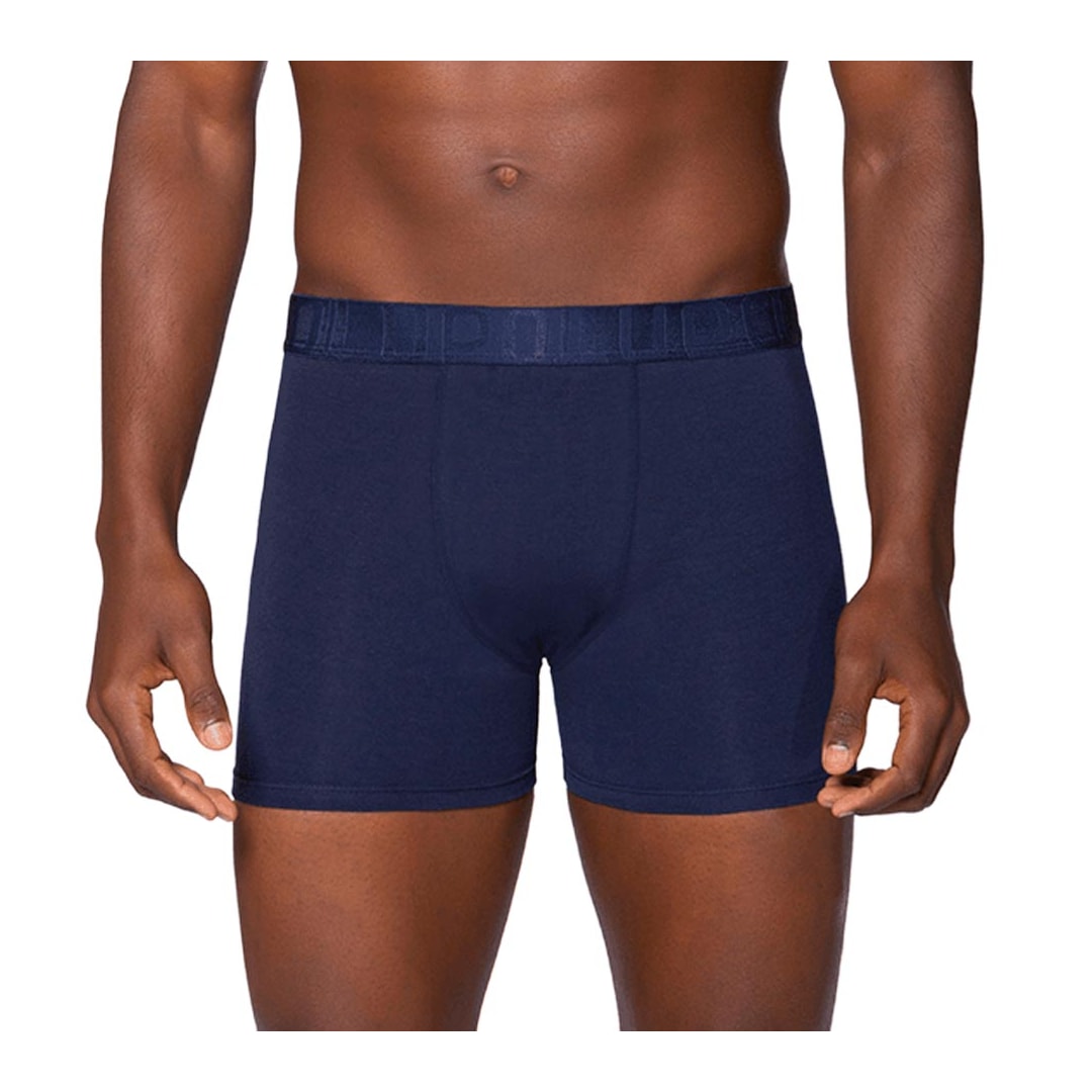 Kit Lupo 2 Cuecas Boxer 00784 Marinho/Azul Kit Lupo 2 Cuecas Boxer 00784 Marinho/Azul