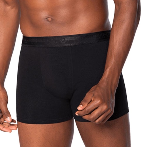 Kit Lupo 2 Cuecas Boxer 00784 Preto/Branco