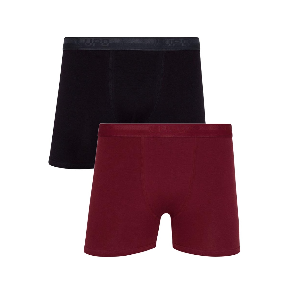 Kit Lupo 2 Cuecas Boxer 00784 Preto/Vinho Kit Lupo 2 Cuecas Boxer 00784 Preto/Vinho