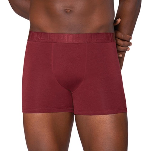 Detalhe - Kit Lupo 2 Cuecas Boxer 00784 Preto/Vinho