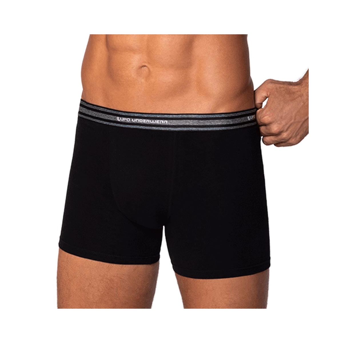 Kit Lupo 2 Cuecas Boxer De Algodão 00523 Cinza Mescla Kit Lupo 2 Cuecas Boxer De Algodão 00523 Cinza Mescla