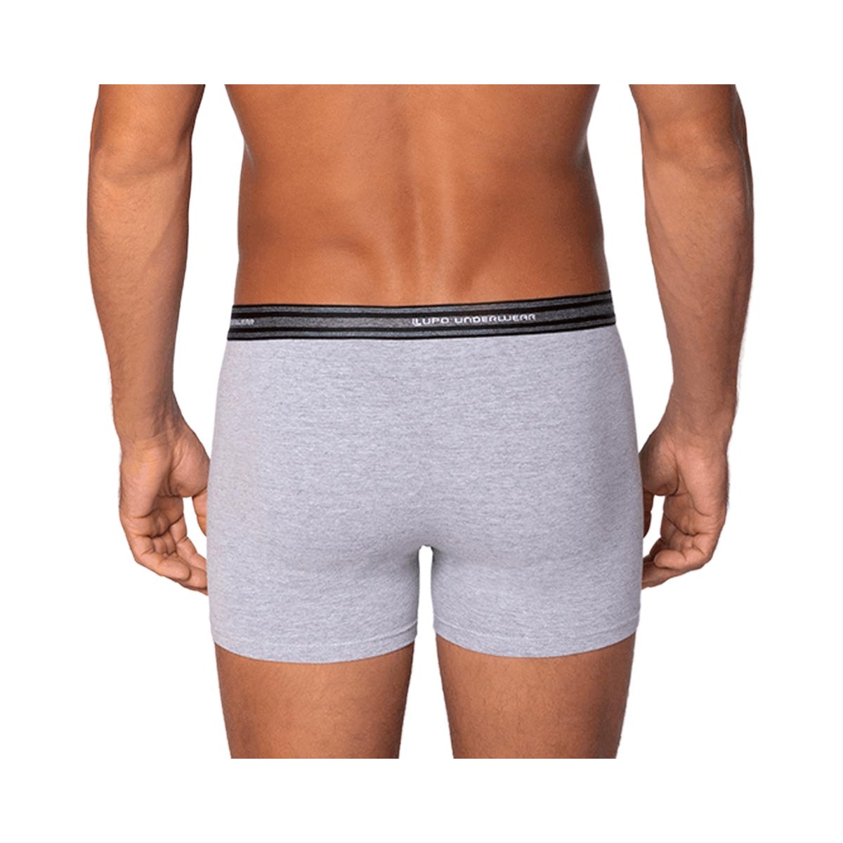 Kit Lupo 2 Cuecas Boxer De Algodão 00523 Cinza Mescla