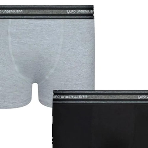 Detalhe - Kit Lupo 2 Cuecas Boxer Infantil Básica 00141 Mescla