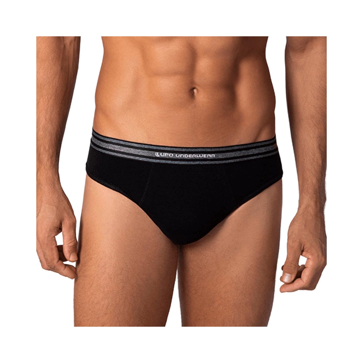 Kit Lupo 2 Cuecas Slip De Algodão 00524 Preto/Preto Kit Lupo 2 Cuecas Slip De Algodão 00524 Preto/Preto