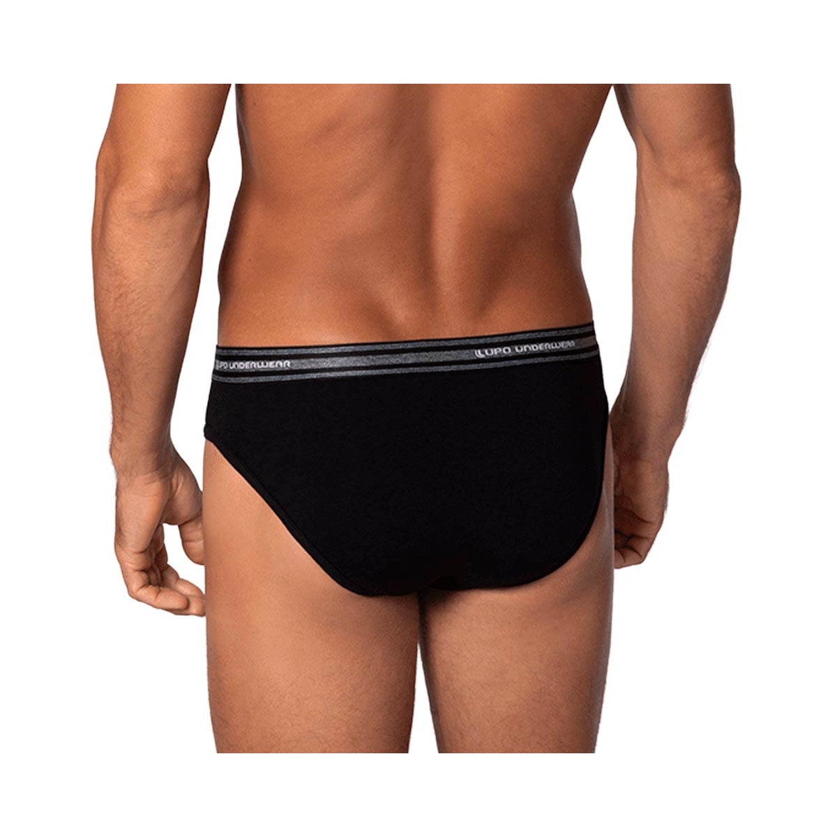 Kit Lupo 2 Cuecas Slip De Algodão 00524 Preto/Preto Kit Lupo 2 Cuecas Slip De Algodão 00524 Preto/Preto