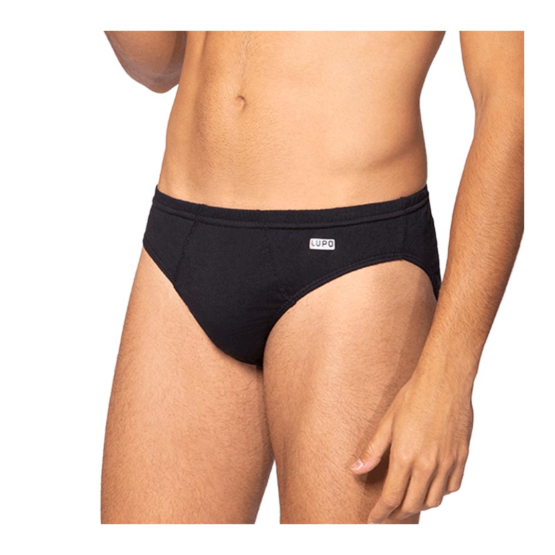Kit Lupo 3 Cuecas Slip De Algodão 00515 Marinho/Branco/Preto Kit Lupo 3 Cuecas Slip De Algodão 00515 Marinho/Branco/Preto