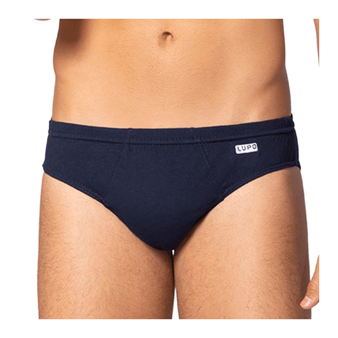 Kit Lupo 3 Cuecas Slip De Algodão 00515 Marinho/Branco/Preto