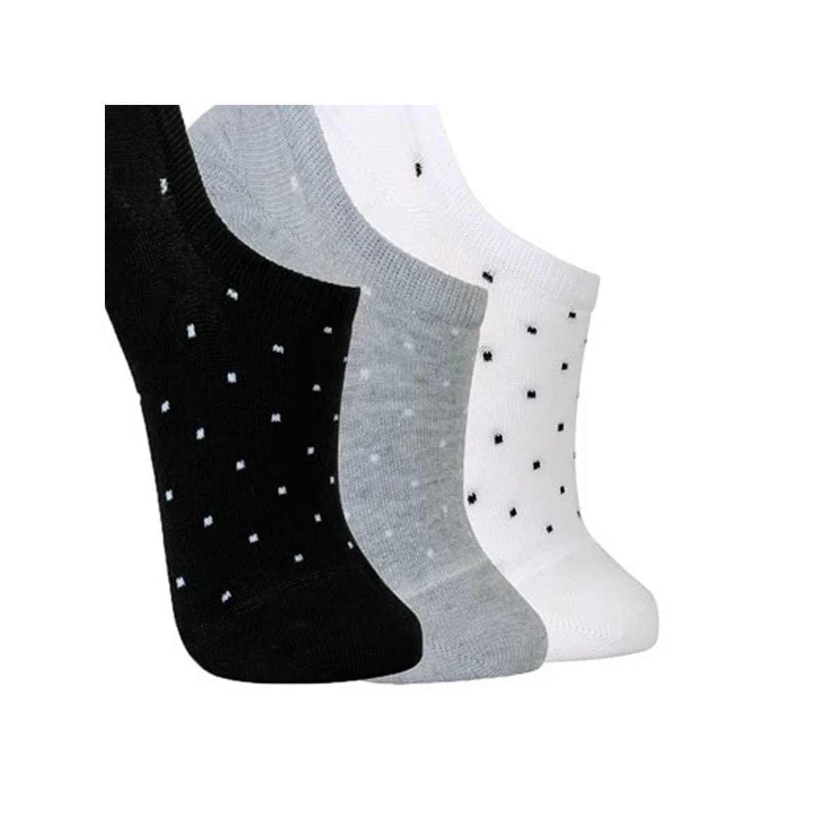 Kit Lupo 3 Meias Sapatilha 67% Algodao 3271 Branca/Cinza/Preta