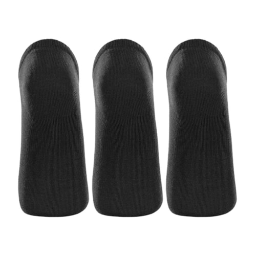 Detalhe - Kit Lupo 3 Meias Sapatilha Feminina 03170 Preto/Preto/Preto
