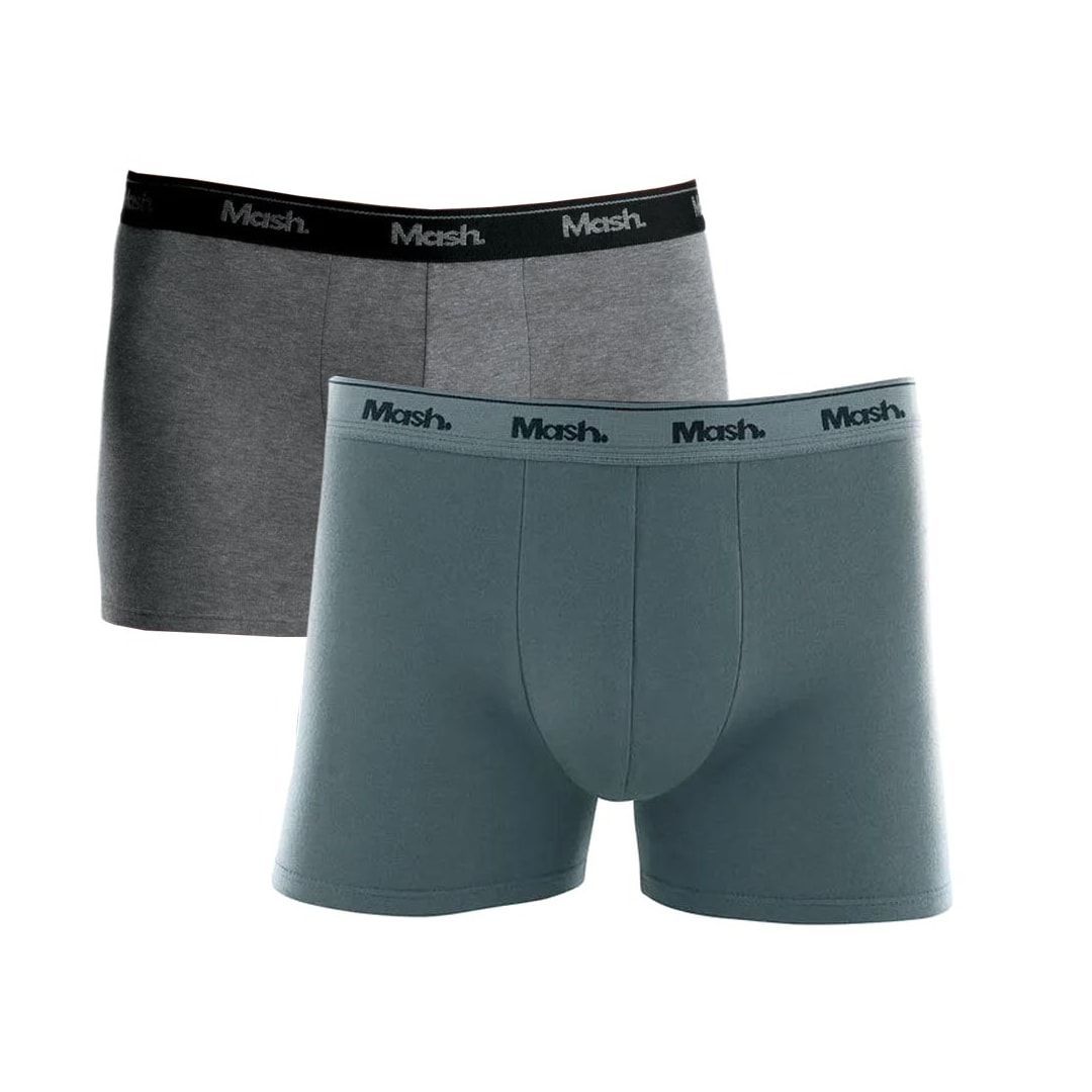 Kit Mash 2 Cuecas Boxer Cotton 110.04 Azul Kit Mash 2 Cuecas Boxer Cotton 110.04 Azul