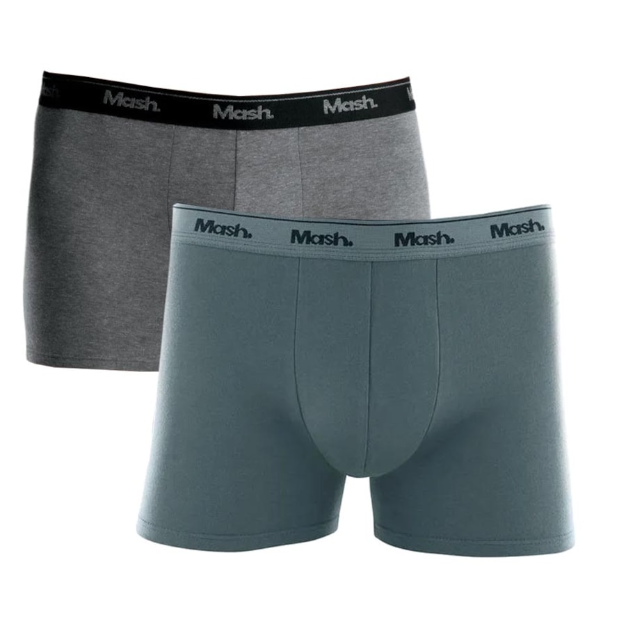 Kit Mash 2 Cuecas Boxer Cotton 110.04 Azul Kit Mash 2 Cuecas Boxer Cotton 110.04 Azul