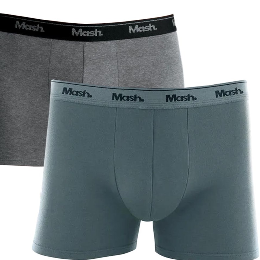 Kit Mash 2 Cuecas Boxer Cotton 110.04 Azul Kit Mash 2 Cuecas Boxer Cotton 110.04 Azul