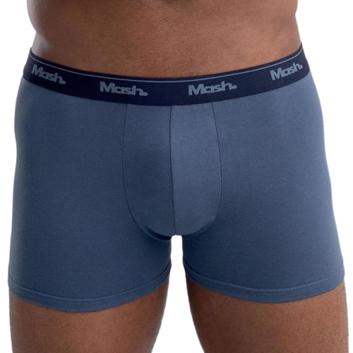 Detalhe - Kit Mash 2 Cuecas Boxer Cotton 110.04 Azul/CinzaMesclaClaro