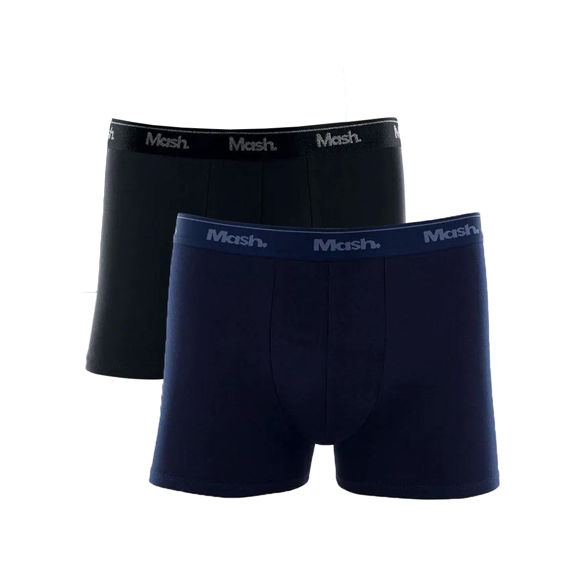 Kit Mash 2 Cuecas Boxer Cotton 110.04 Azul Marinho/Preto