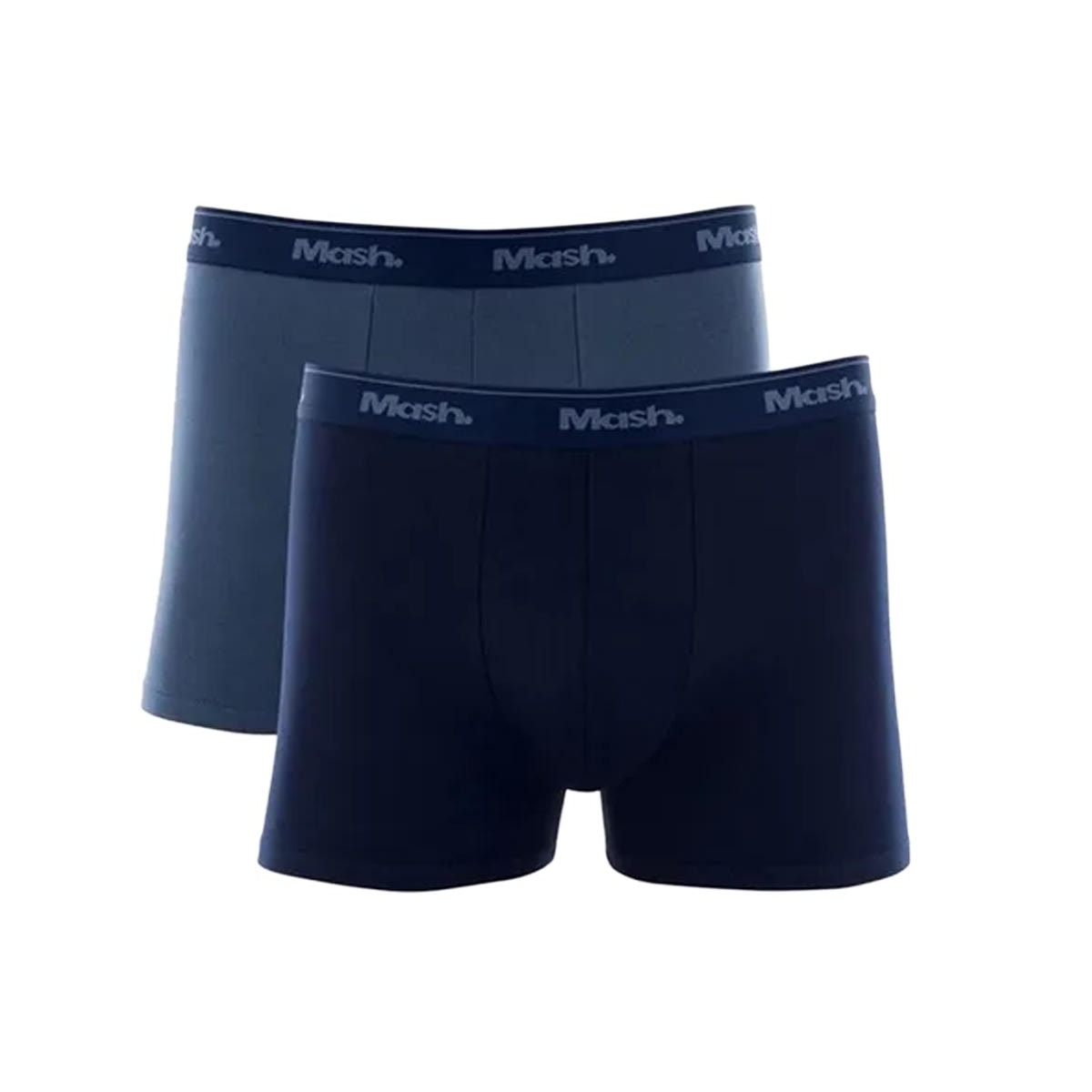 Kit Mash 2 Cuecas Boxer Cotton 110.18 Marinho/Azul Nautico