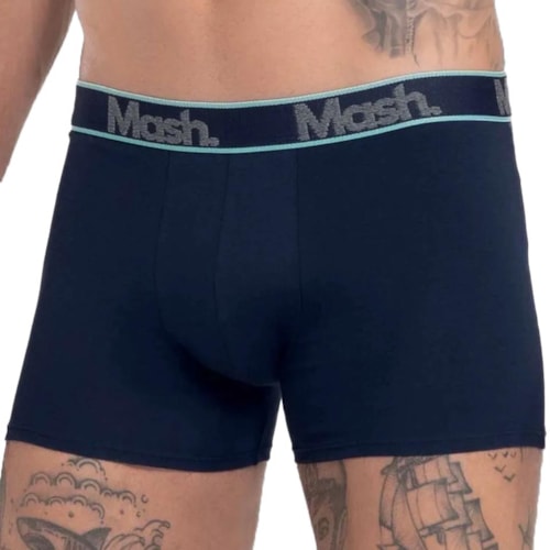 Detalhe - Kit Mash 2 Cuecas Boxer Cotton 110.42 Azul/Cinza