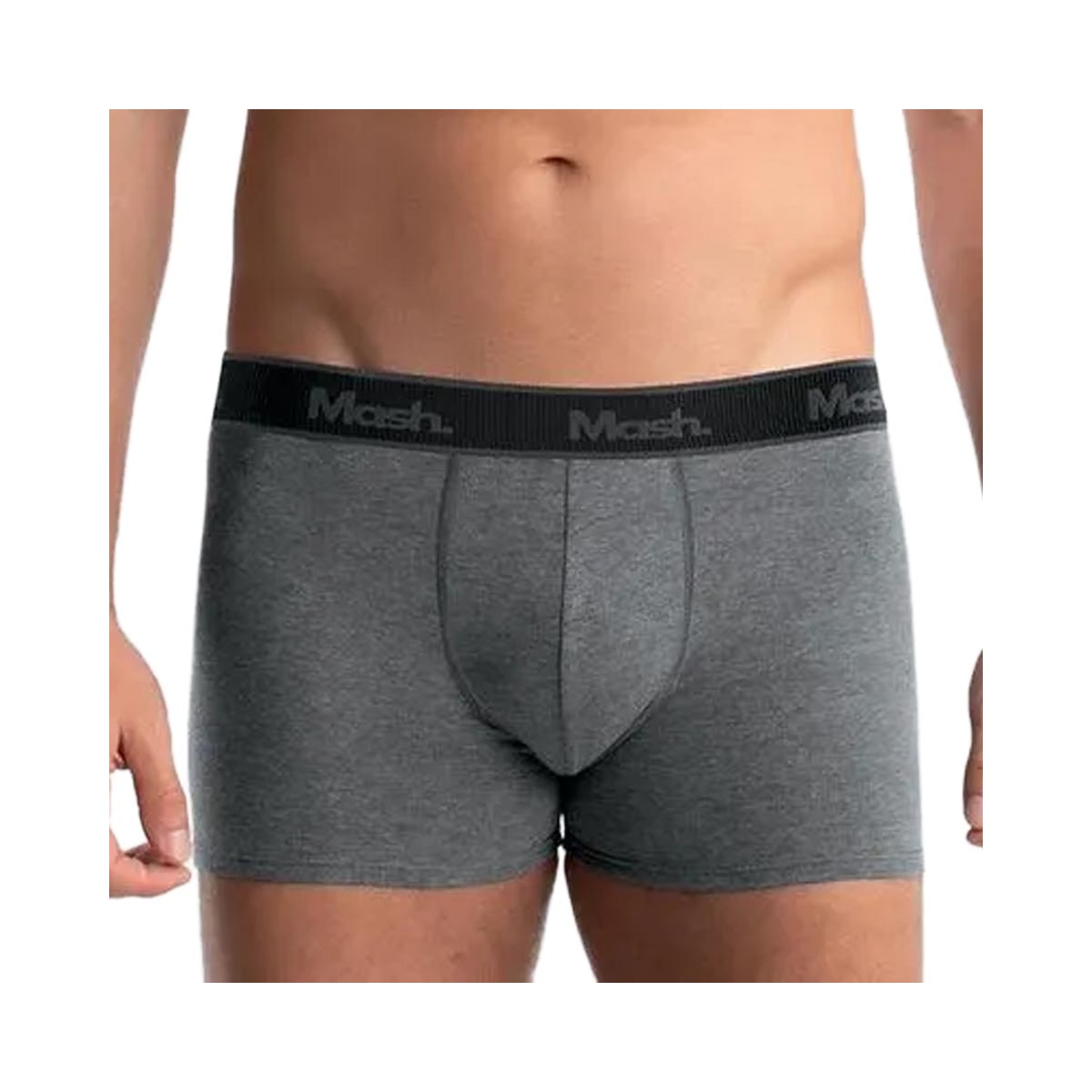 Kit Mash 2 Cuecas Boxer De Cotton 110.18 Cinza/Preto