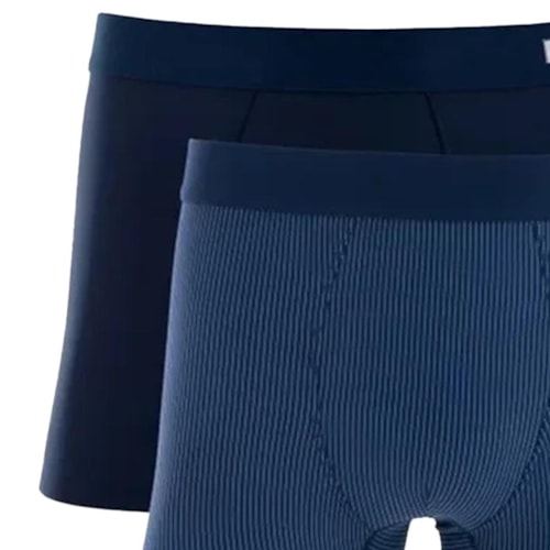 Detalhe - Kit Mash 2 Cuecas Boxer Microfibra 151.01 Azul/Azul