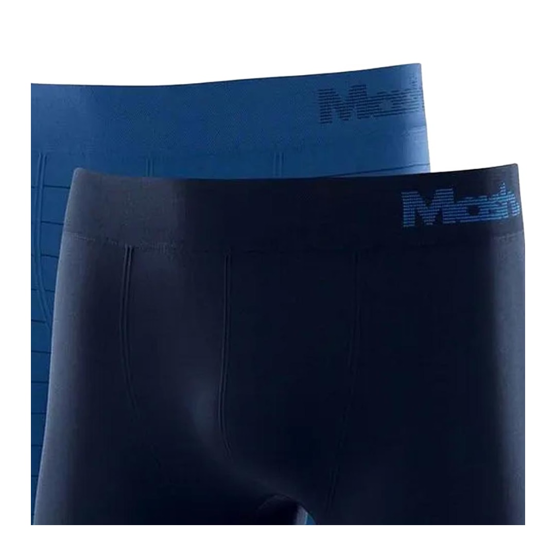 Kit Mash 2 Cuecas Boxer Microfibra 711.02 Azul/Azul