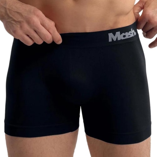 Detalhe - Kit Mash 2 Cuecas Boxer Microfibra 711.02 Preto/Preto