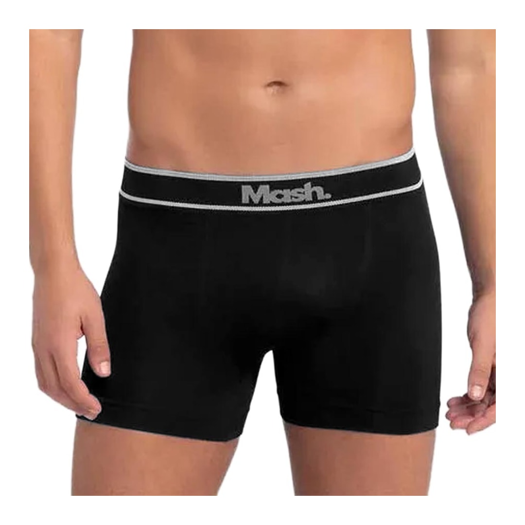 Kit Mash 2 Cuecas Boxer Sem Costura Microfibra 711.17 Preto Kit Mash 2 Cuecas Boxer Sem Costura Microfibra 711.17 Preto
