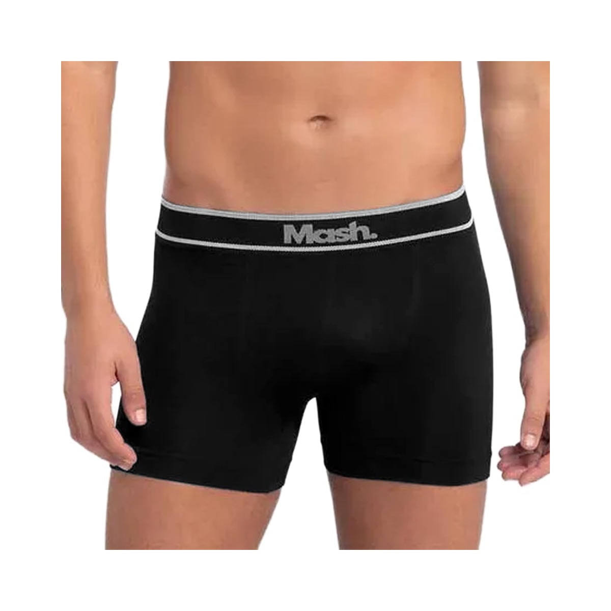 Kit Mash 2 Cuecas Boxer Sem Costura Microfibra 711.17 Preto