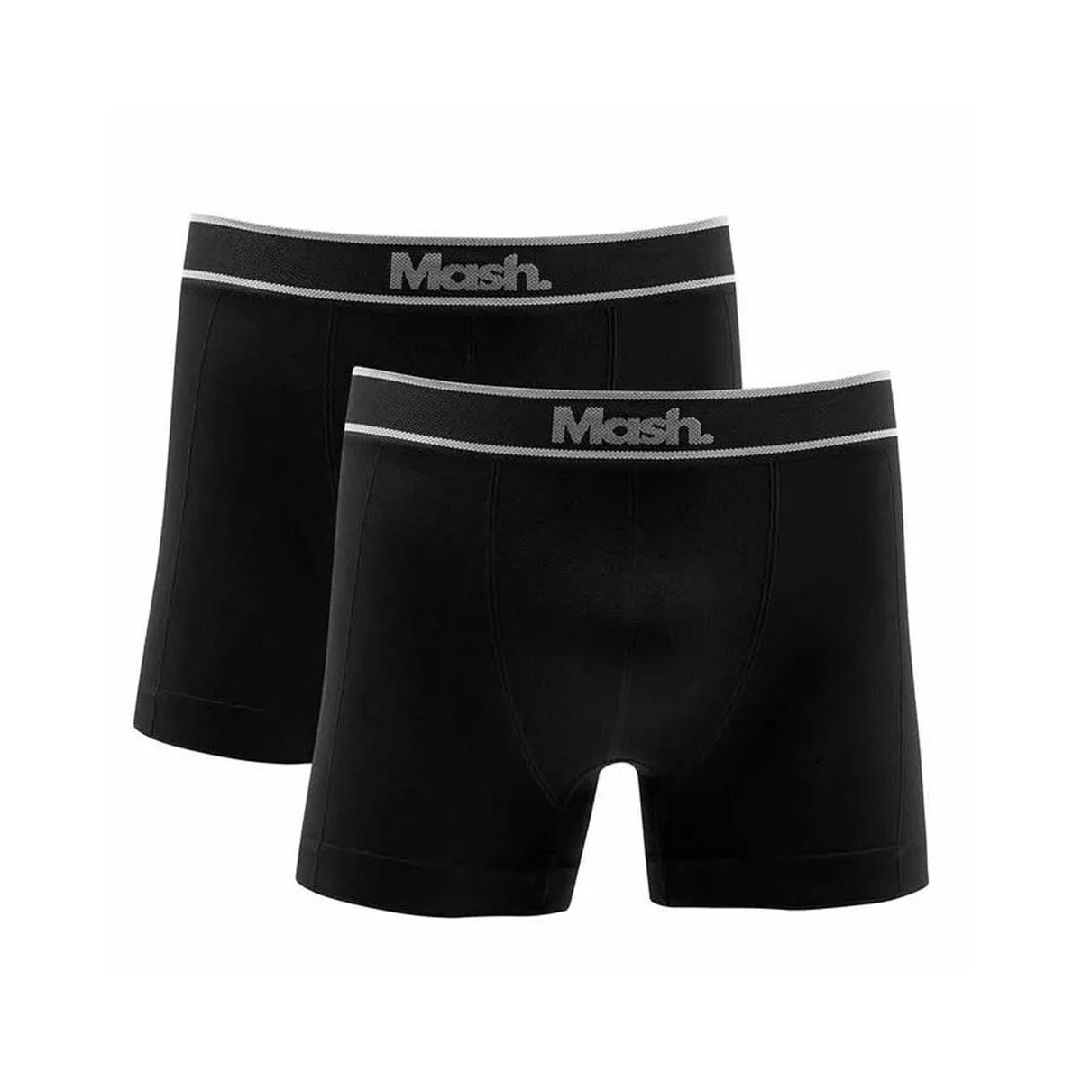 Kit Mash 2 Cuecas Boxer Sem Costura Microfibra 711.17 Preto Kit Mash 2 Cuecas Boxer Sem Costura Microfibra 711.17 Preto