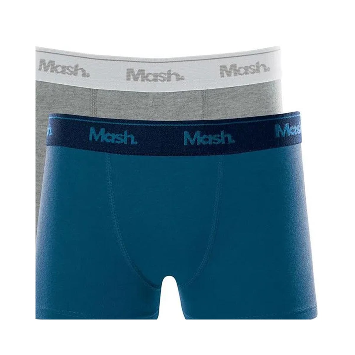 Kit Mash 2 Cuecas Infantil Boxer 110.07 Cinza Mescla Claro