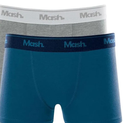 Detalhe - Kit Mash 2 Cuecas Infantil Boxer 110.07 Cinza Mescla Claro