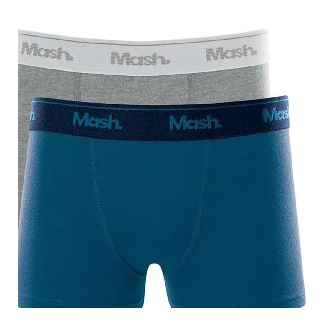 Kit Mash 2 Cuecas Infantil Boxer 110.07 Cinza Mescla Claro Kit Mash 2 Cuecas Infantil Boxer 110.07 Cinza Mescla Claro