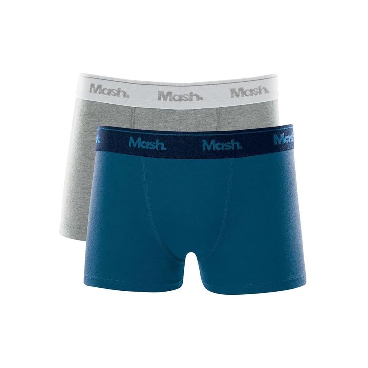 Kit Mash 2 Cuecas Infantil Boxer 110.07 Cinza Mescla Claro Kit Mash 2 Cuecas Infantil Boxer 110.07 Cinza Mescla Claro
