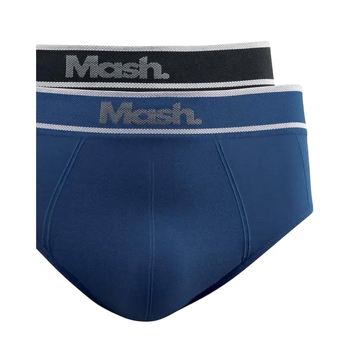 Kit Mash 2 Cuecas Slip De Microfibra 711.20 Azul/Preto Kit Mash 2 Cuecas Slip De Microfibra 711.20 Azul/Preto
