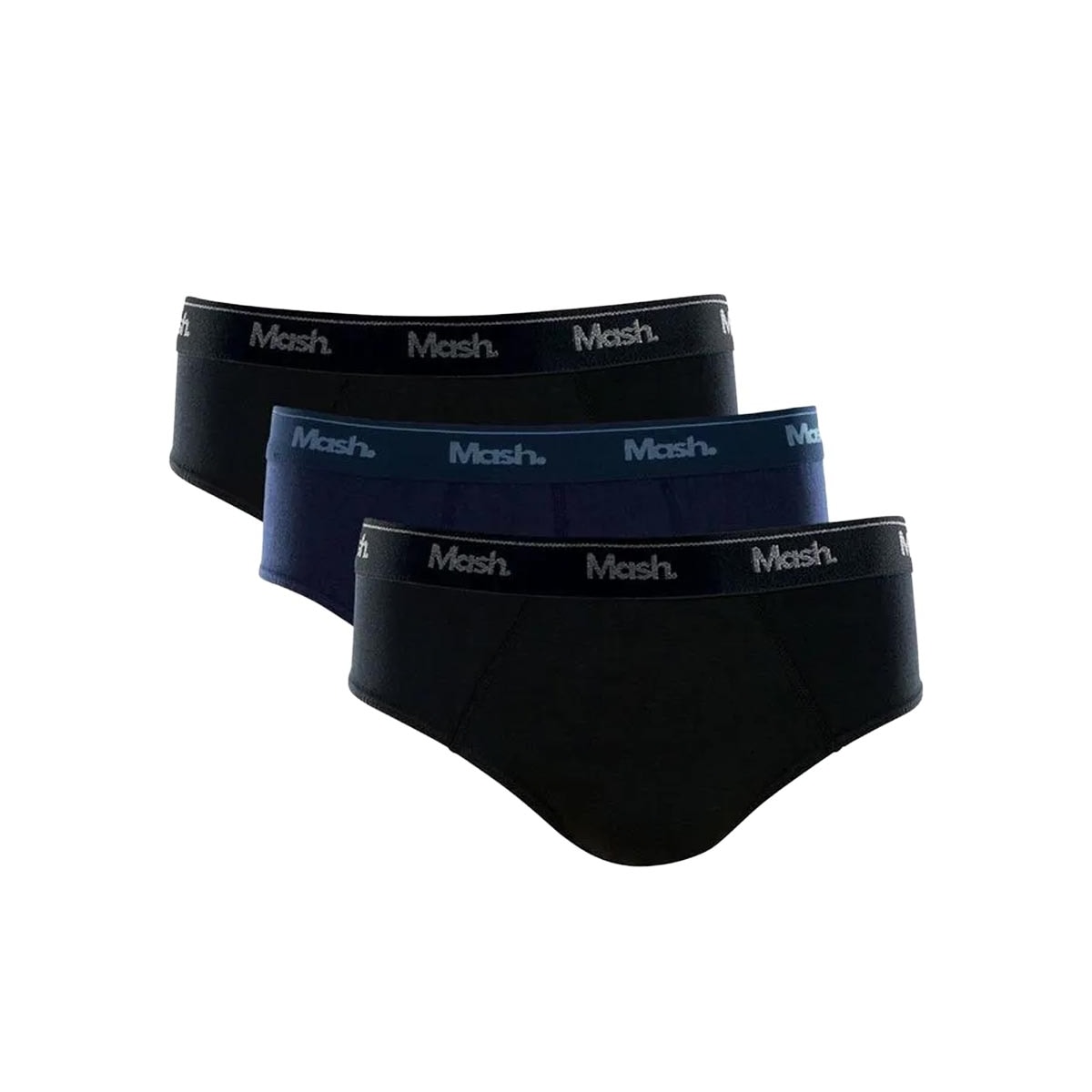 Kit Mash 3 Cuecas Slip 010.04 Preto/Marinho/Preto Kit Mash 3 Cuecas Slip 010.04 Preto/Marinho/Preto