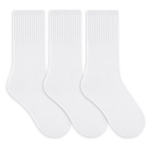 Kit Meia Selene Esportiva Masculina 4090 Branco/Branco/Branco