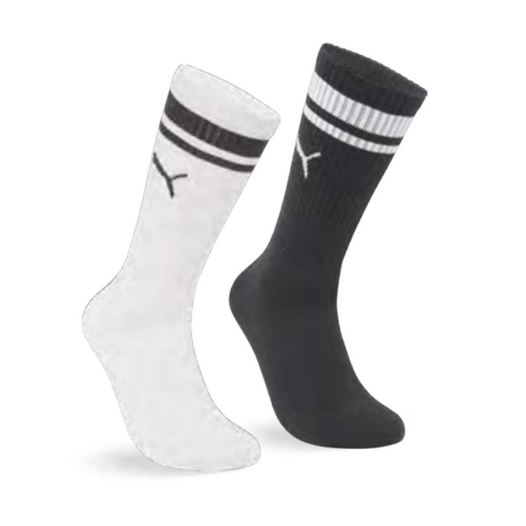 Kit Puma 2 Meias Cano Longo 4670 Preto/Branco
