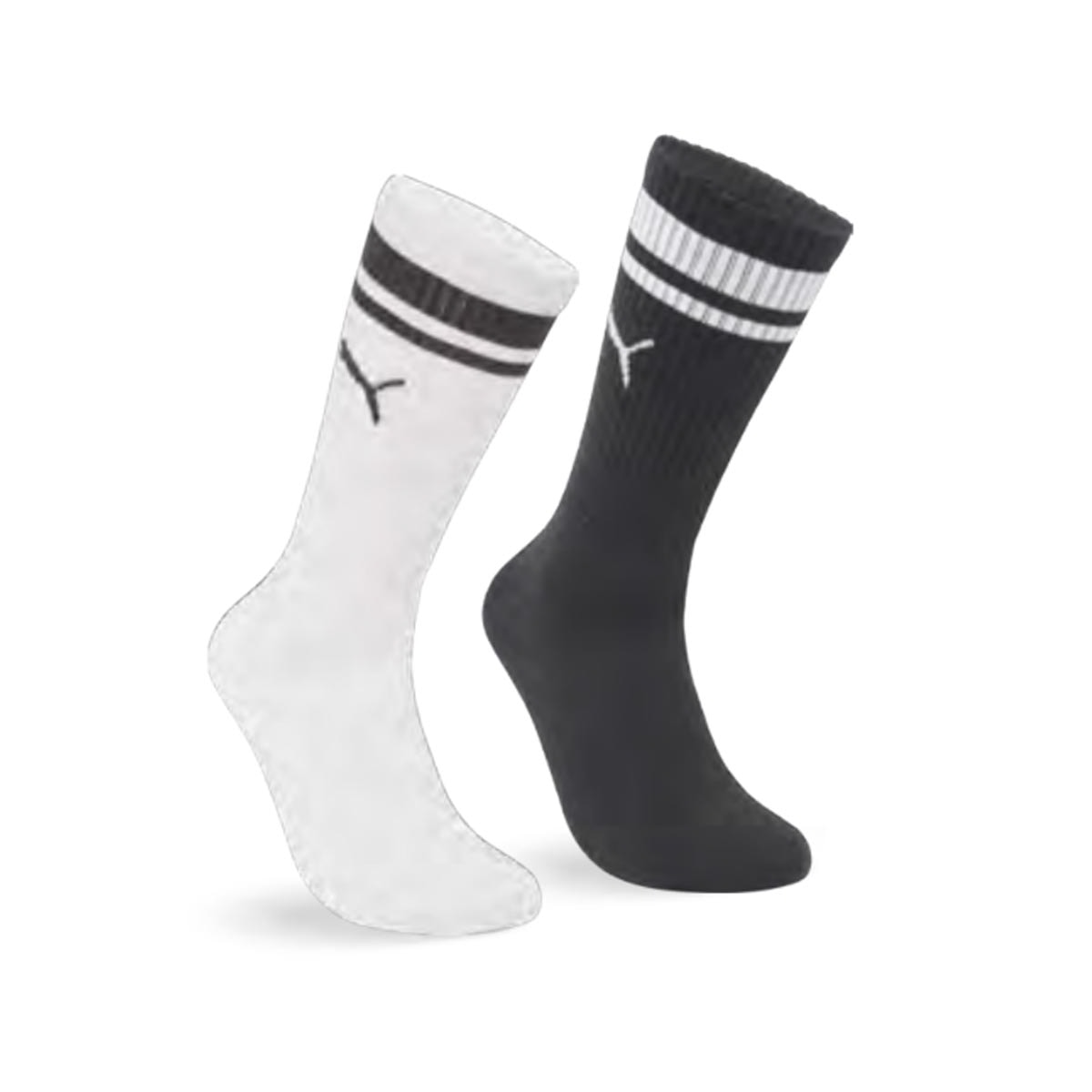 Kit Puma 2 Meias Cano Longo 4670 Preto/Branco Kit Puma 2 Meias Cano Longo 4670 Preto/Branco