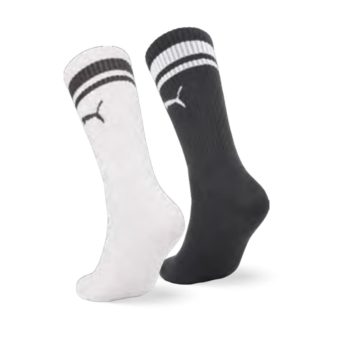 Kit Puma 2 Meias Cano Longo 4670 Preto/Branco Kit Puma 2 Meias Cano Longo 4670 Preto/Branco