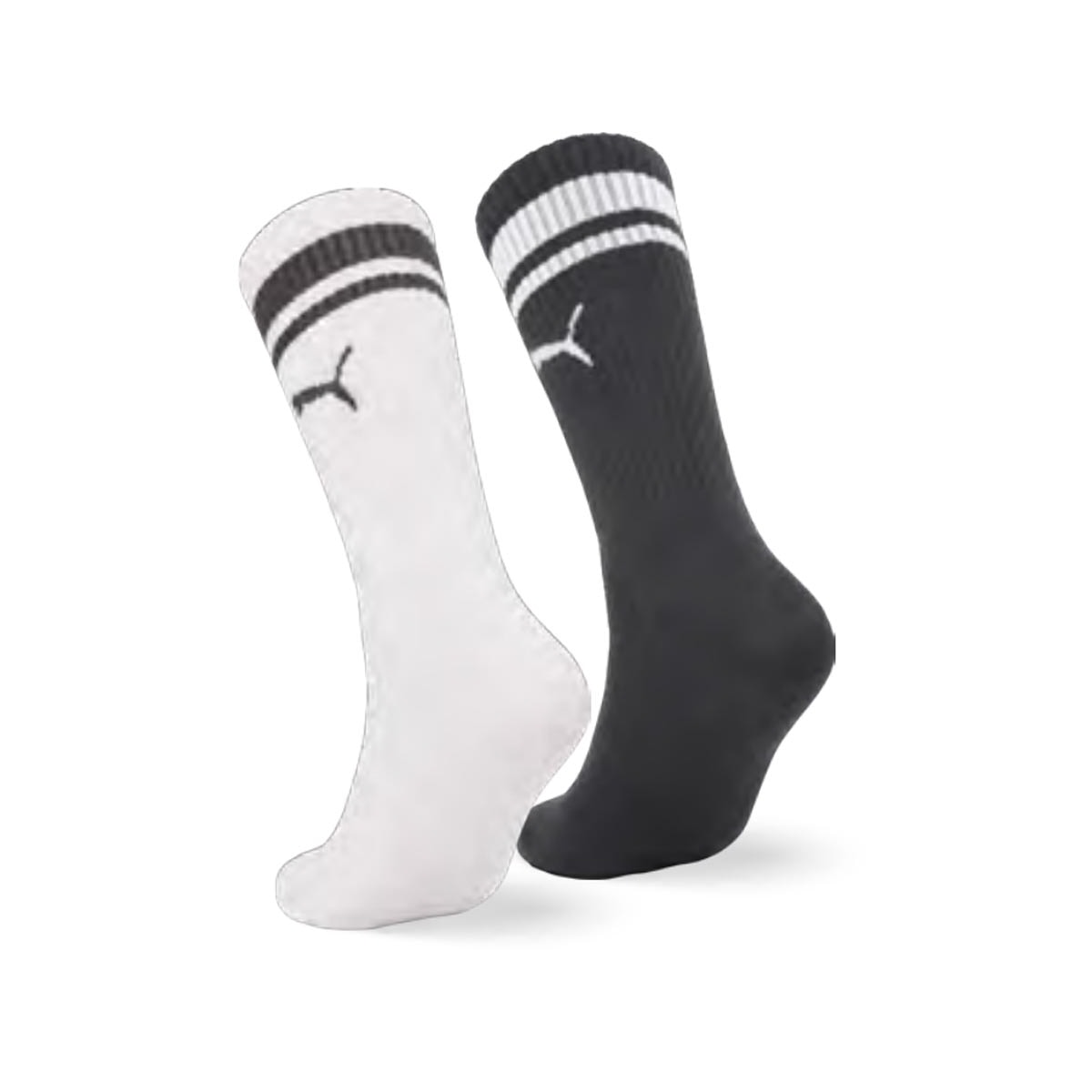 Kit Puma 2 Meias Cano Longo 4670 Preto/Branco Kit Puma 2 Meias Cano Longo 4670 Preto/Branco