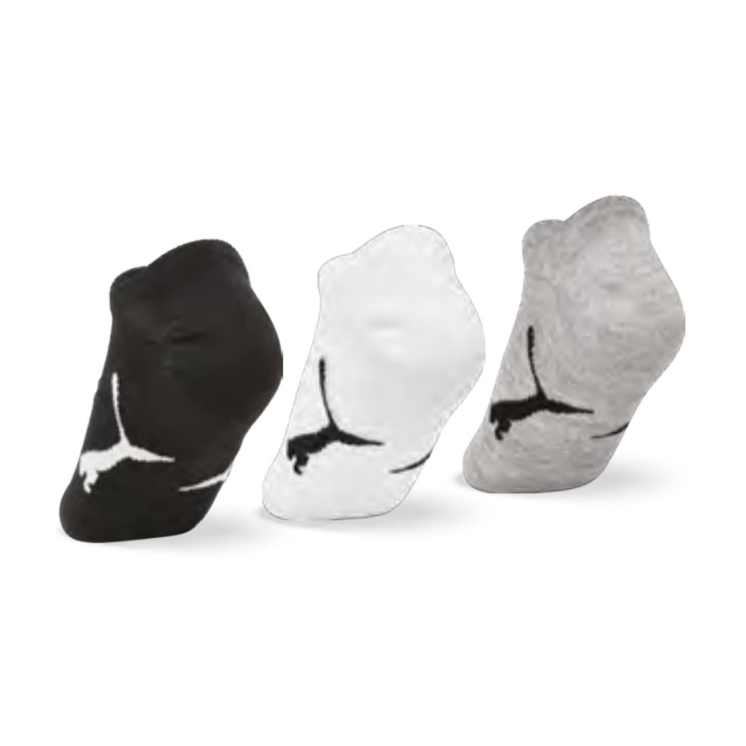 Kit Puma 3 Meias Sapatilha 4755 Preto/Branco/Mescla Kit Puma 3 Meias Sapatilha 4755 Preto/Branco/Mescla