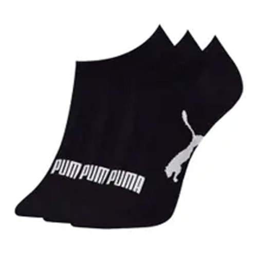 Kit Puma 3 Meias Sapatilha 4755 Preto/Preto/Preto