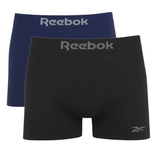 Kit Reebok 2 Cuecas Boxer 016Rkb Marinho/Preto