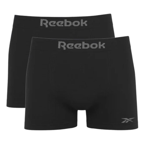 Kit Reebok 2 Cuecas Boxer 016Rkb Preto