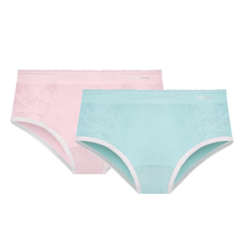 Kit Selene 2 Calcinhas Infantil 20670 Verde/Rosa