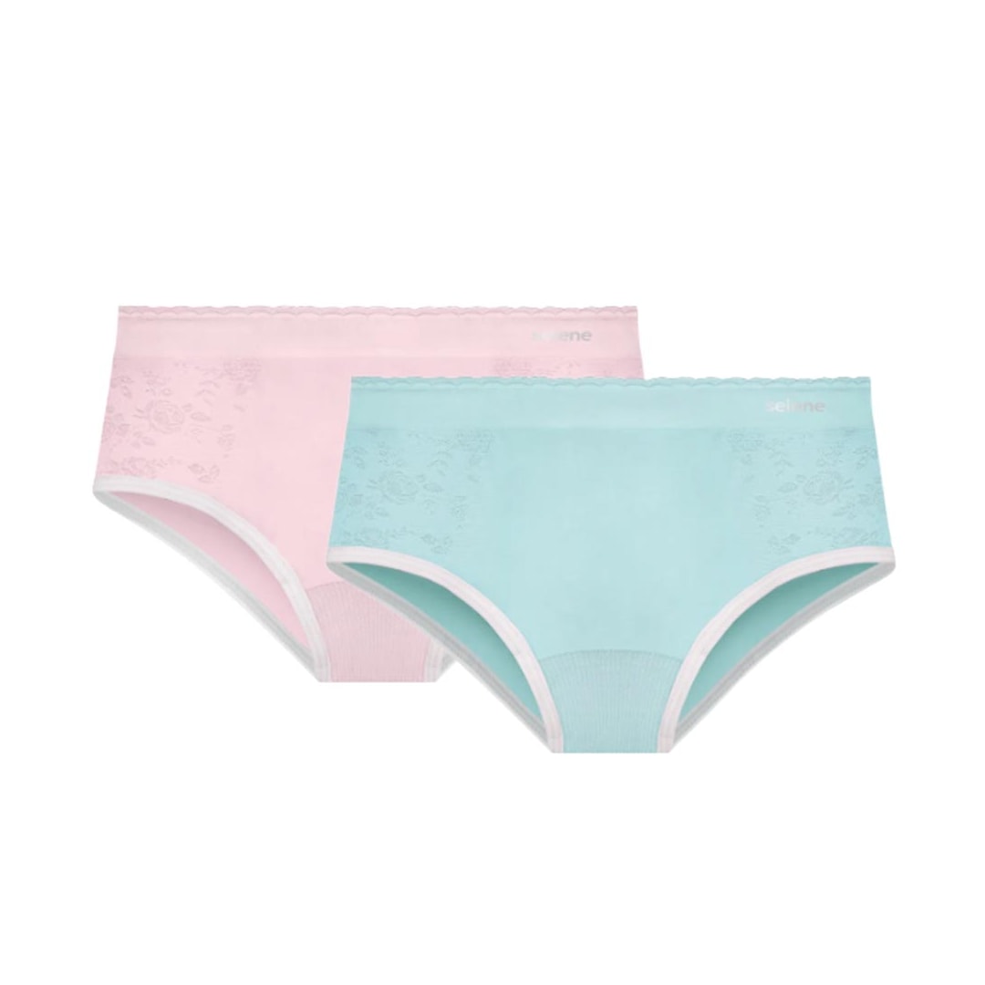 Kit Selene 2 Calcinhas Infantil 20670 Verde/Rosa Kit Selene 2 Calcinhas Infantil 20670 Verde/Rosa