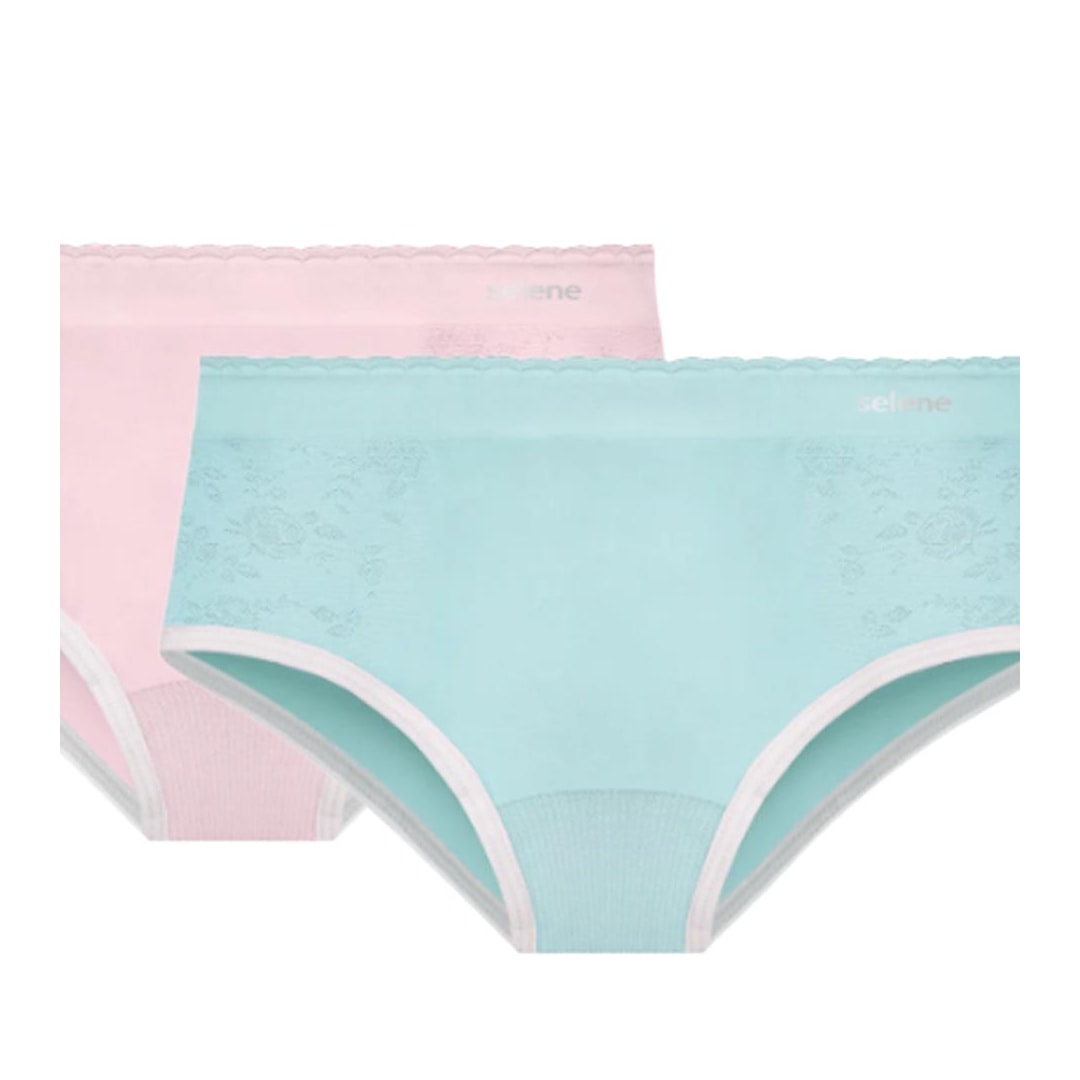 Kit Selene 2 Calcinhas Infantil 20670 Verde/Rosa
