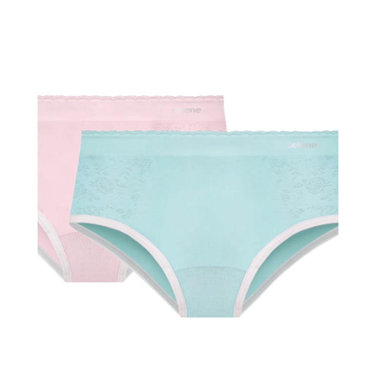 Kit Selene 2 Calcinhas Infantil 20670 Verde/Rosa Kit Selene 2 Calcinhas Infantil 20670 Verde/Rosa