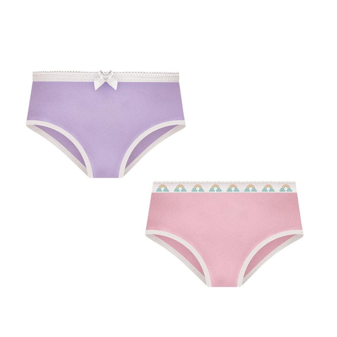 Kit Selene 2 Calcinhas Menina 20650 Rosa