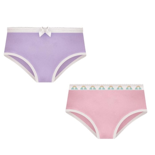 Kit Selene 2 Calcinhas Menina 20650 Rosa