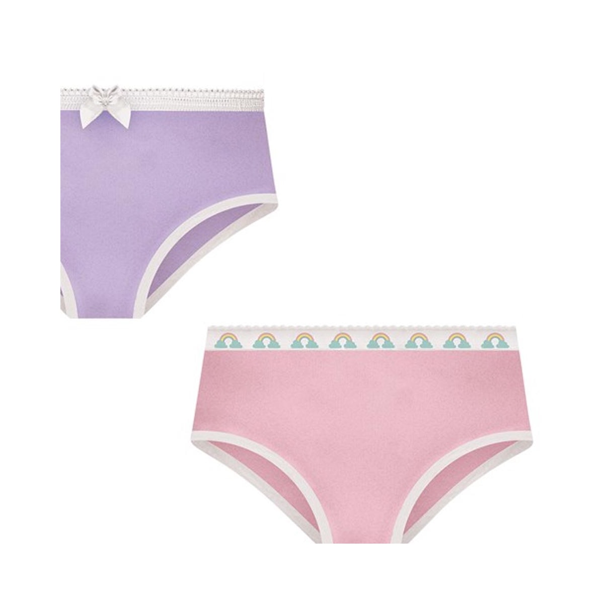 Kit Selene 2 Calcinhas Menina 20650 Rosa Kit Selene 2 Calcinhas Menina 20650 Rosa